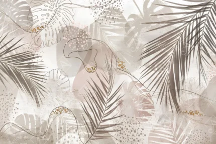 Articoo - 3D Wallpaper Tropical Forest Palm Tree Leaf Abstract Background - Articoo_855983