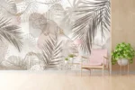 Articoo - 3D Wallpaper Tropical Forest Palm Tree Leaf Abstract Background - Articoo_855983