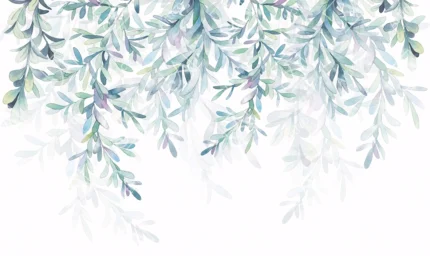 Articoo - Soft Watercolor Hanging Leaves Background with Pastel Tones - 681893