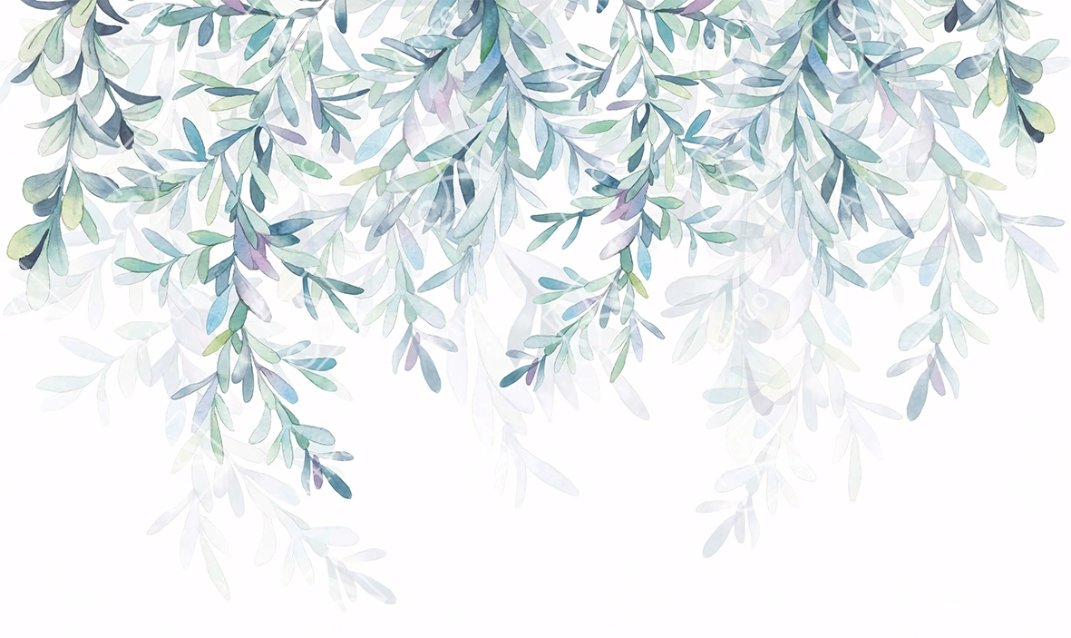 Articoo - Soft Watercolor Hanging Leaves Background with Pastel Tones - 681893