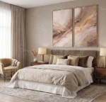 Articoo - Abstract Beige Fluid Marble Textures With Golden Foil Splashes - 454217