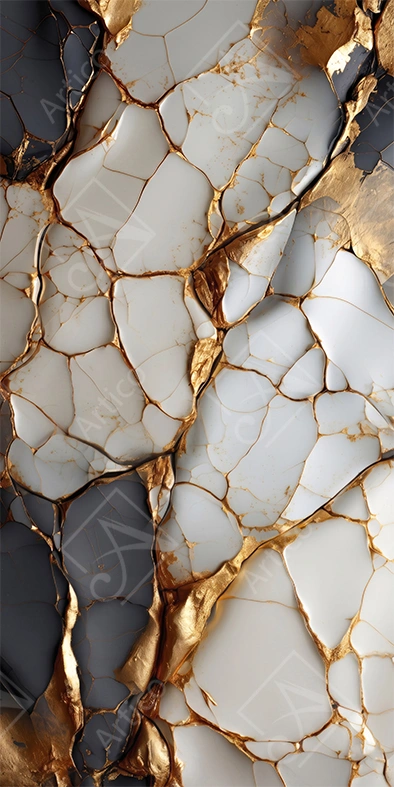 Articoo - Luxury White And Grey Marble With Gold Veins Texture - 338331