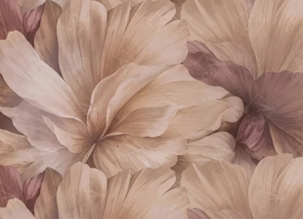 Ethereal Soft Macro Petals In Warm Neutral Tones