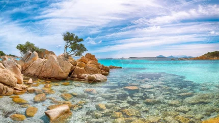Articoo - Scenic Tropical Beach With Turquoise Water And Rocks - 419148