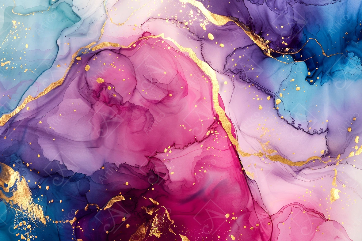 Artico-1008 Colorful Abstract Alcohol Ink Fluid Art Background Texture