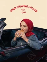 Vibrant Fast Food Burger Social Media Advertising Campaign Mockups