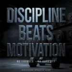 Discipline Beats Motivation-Gym Motivational Typography Poster &amp, Wall Art