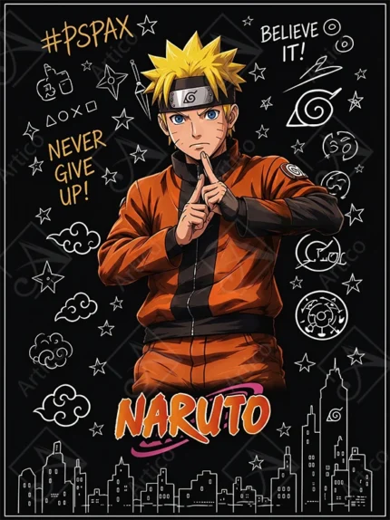 Articoo - Naruto Anime Character With Chalkboard Doodle Background Art - 633838