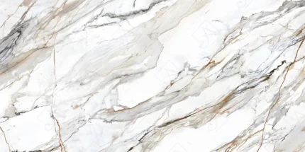 Articoo - White And Brown Calacatta Marble Texture Background Pattern - 656379