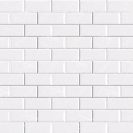 Seamless white subway ceramic tile wall texture pattern for modern interior