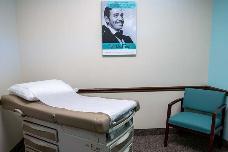 A patient room inside VIPcare's clinic in Lady Lake, Florida.