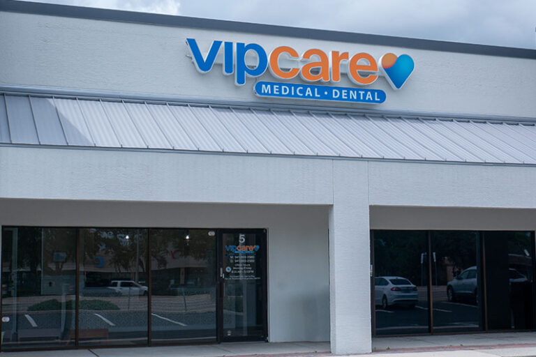 A view of the front of VIPcare's clinic in Port Charlotte, Florida.