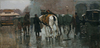 Rest Time for the Horses - Squally Weather on the Buitenhof in The Hague