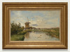 Polderlandschap met molen