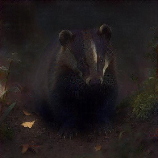 Animals transformed into Abstract Expressionism style