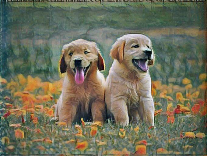 Dog digital art in Expressionism style