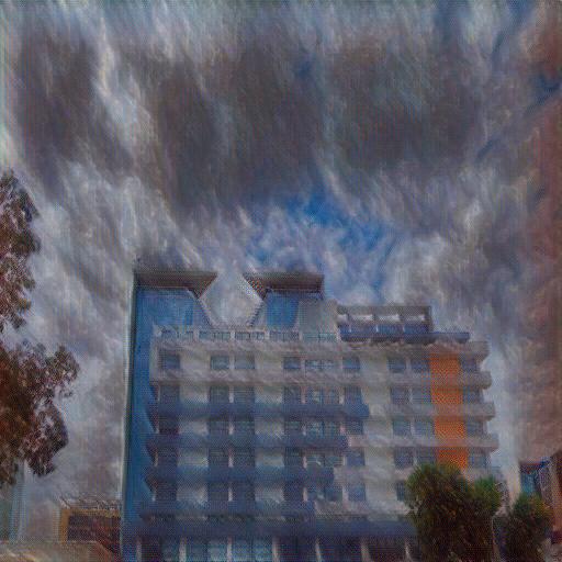 Architecture in Van Gogh style