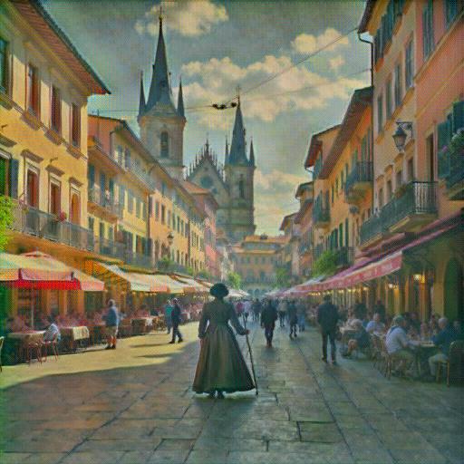 Urban scenes in Expressionism style