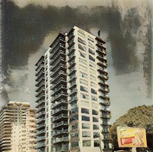 Architecture in Van Gogh style