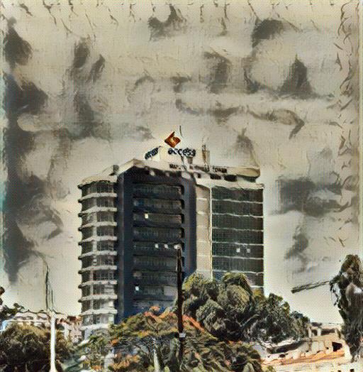 Architecture in Van Gogh style