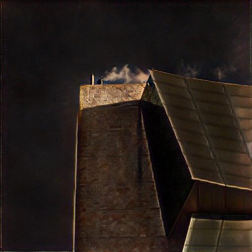 Architecture in Van Gogh style