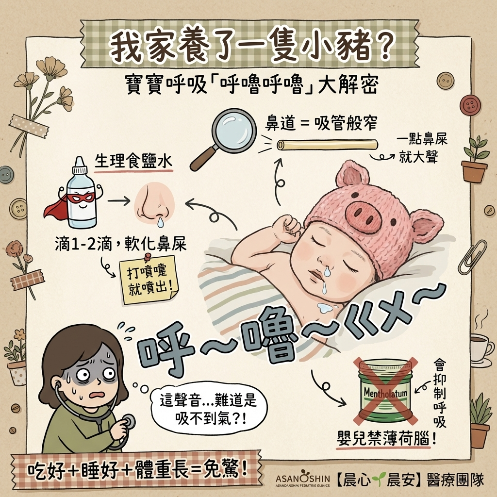 小嬰兒鼻子總是呼嚕聲，到底要不要幫他清一下