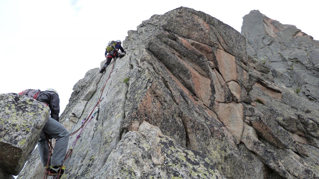 Belle escalade sur l'arête des Papillons