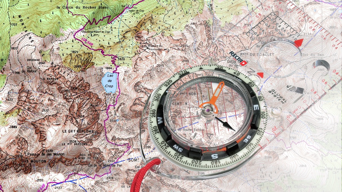 Boussole de randonnée à visée miroir Herbertz - Orientation navigation -  Inuka