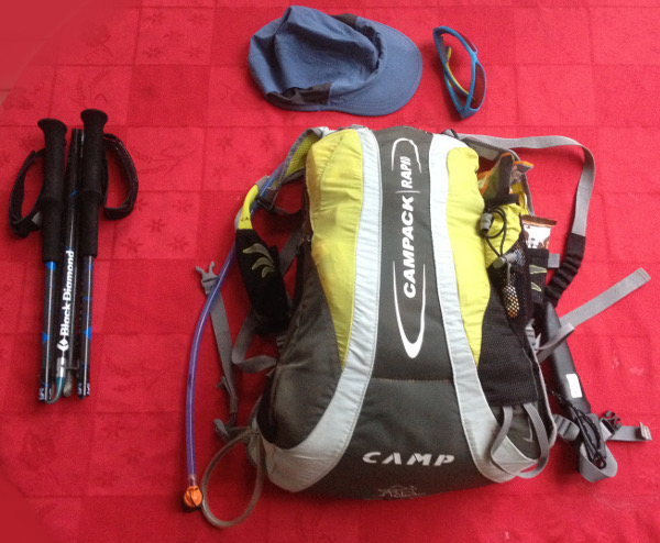 Tout le matériel doit rentrer dans un sac de 20L