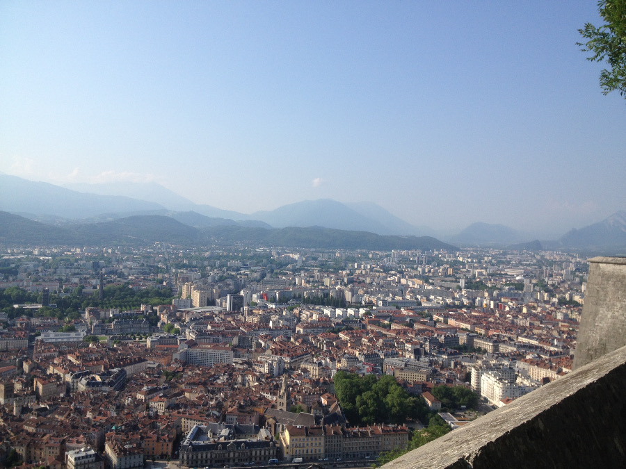 Vue sur Grenoble depuis la Bastille