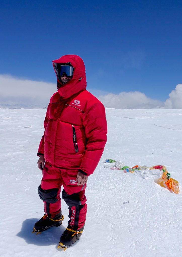 Franck au sommet du Cho Oyu