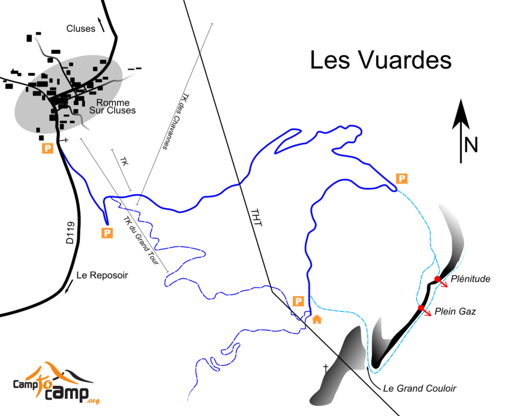 Schéma Accès Les Vuardes (74)