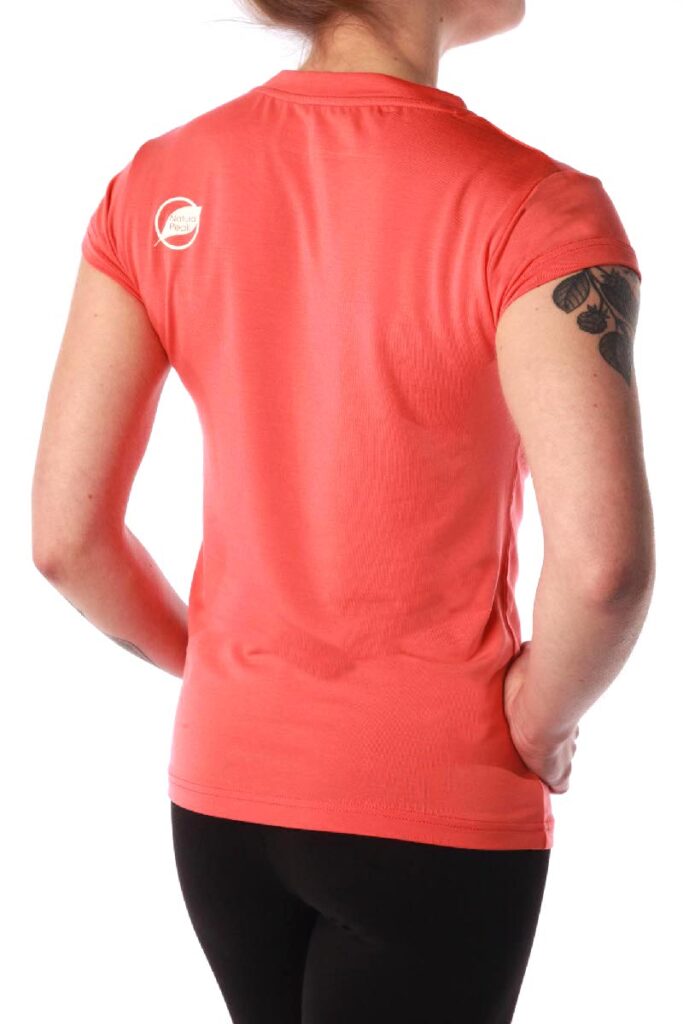 Tee-shirt femme NATURAL PEAK 210 AROUND THE WORLD couleur corail