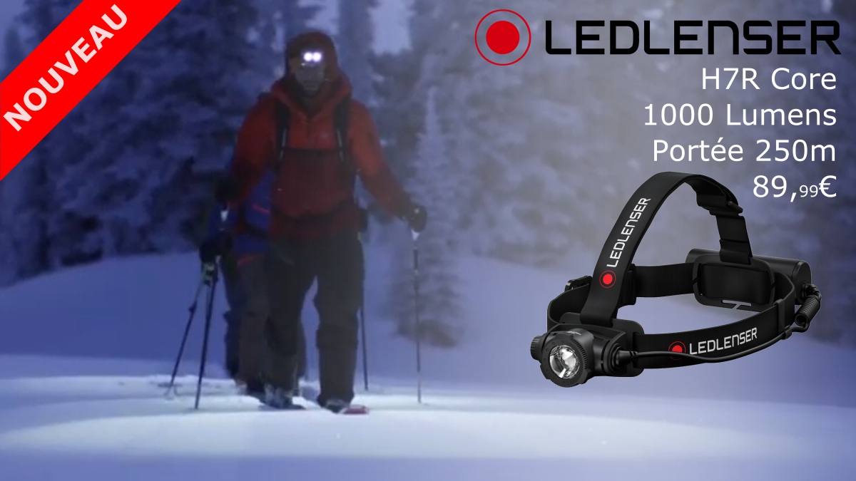 Zoom sur la nouvelle lampe frontale Ledlenser H7R Core 1000 lumens - Blog  Montania Sport