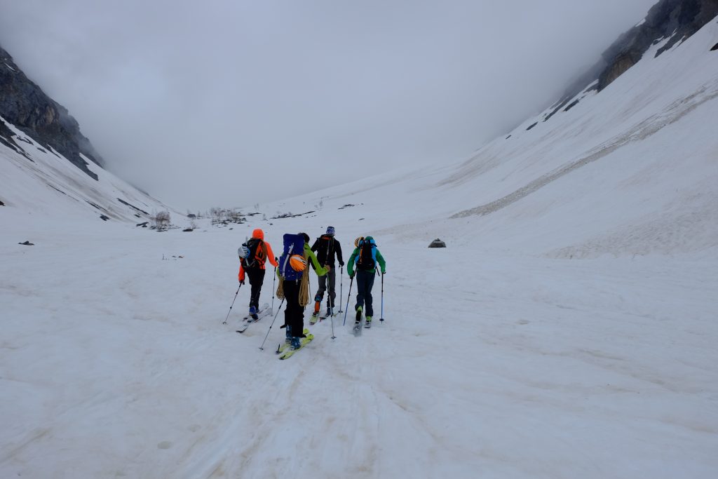 Les conditions du 1er jour : brouillard et neige