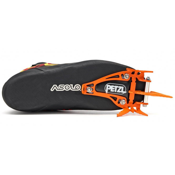 Chaussure de Dry-Tooling / Cascade de glace COMP XT EVO noir-orange ASOLO  avec crampons - Montania Sport