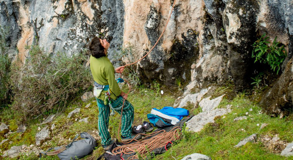 Assurage avec Petzl Grigri à Pitumarca, Pérou