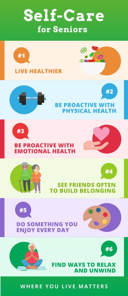 self care for seniors infographic