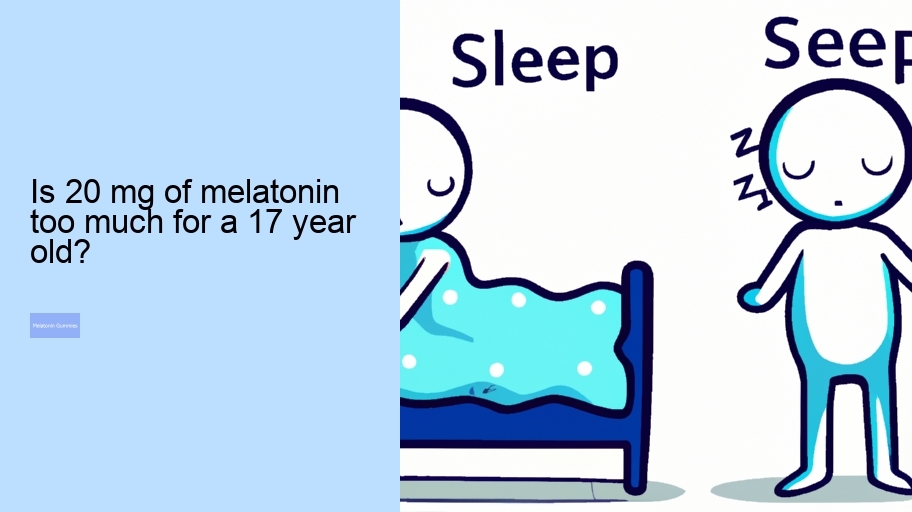 Is 20 mg of melatonin too much for a 17 year old?