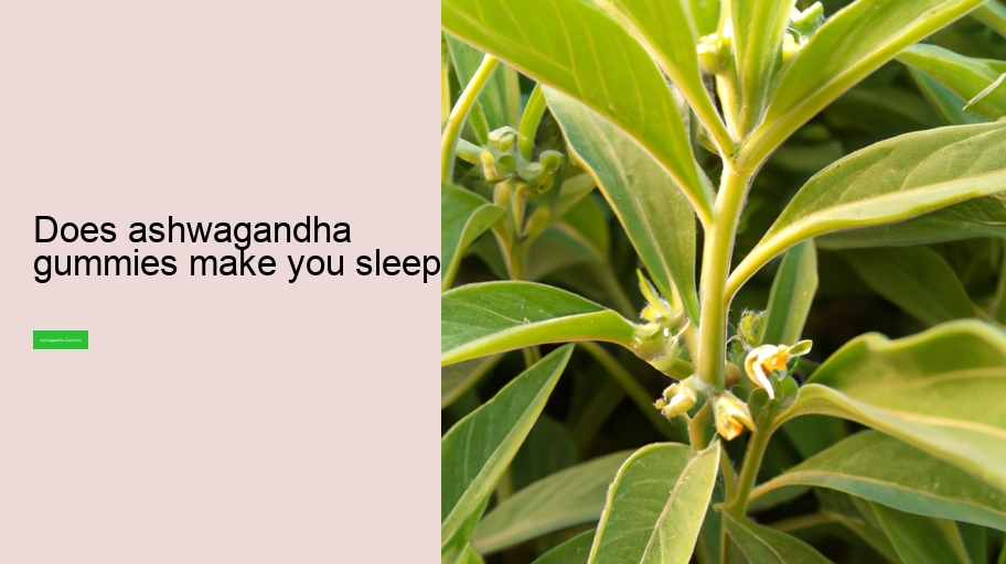 does ashwagandha gummies make you sleepy