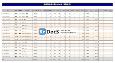 家賃請求一覧