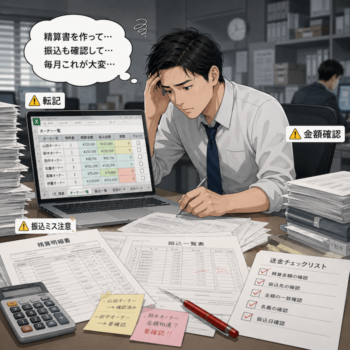 振込作業が毎月大変で困る