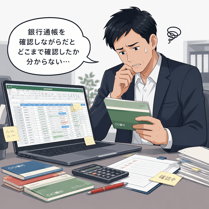 一つ一つ確認しながらの入金確認は辛い
