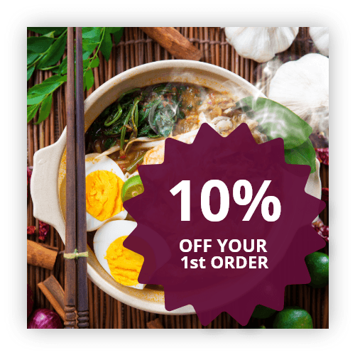 10% off your first order