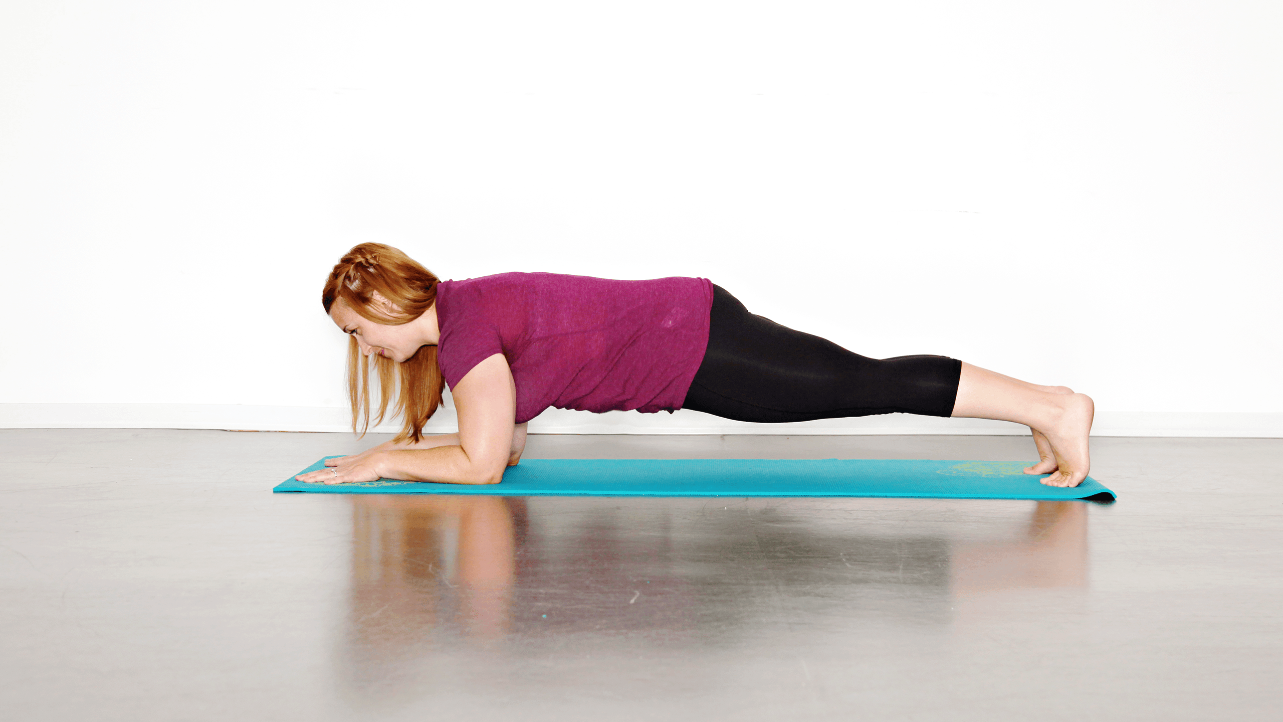 Dolphin (makara adho mukha svanasana) and plank (kumbhakasana)