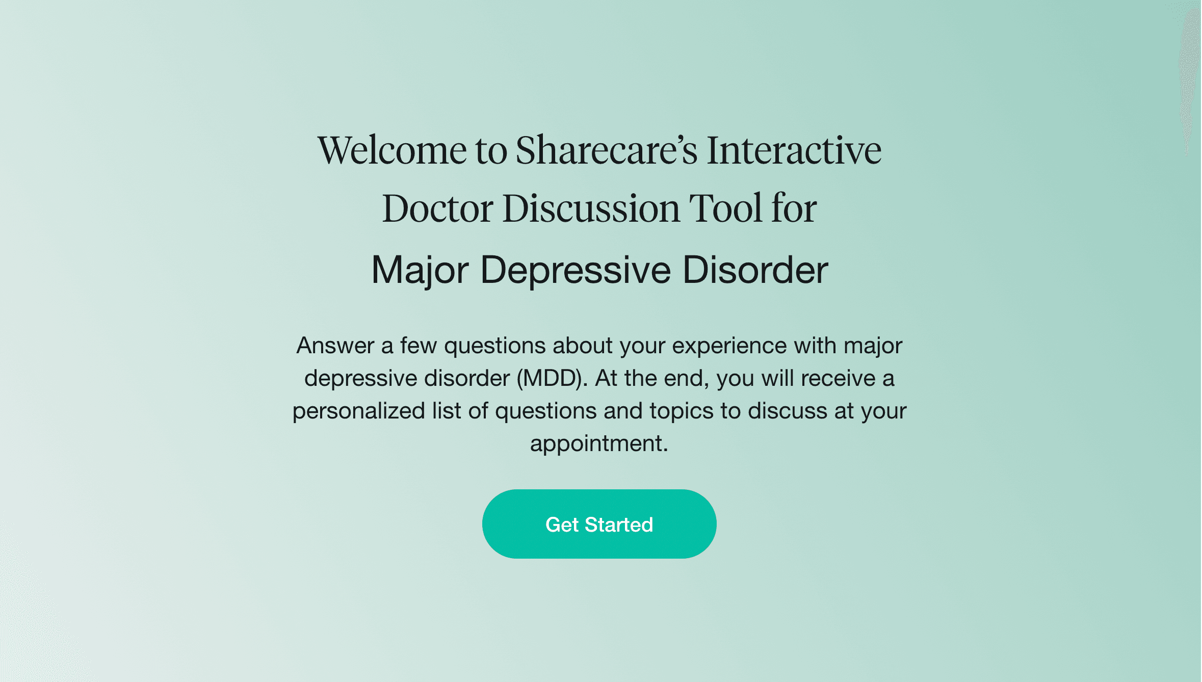 Doctor Discussion Guide: Major Depressive Disorder