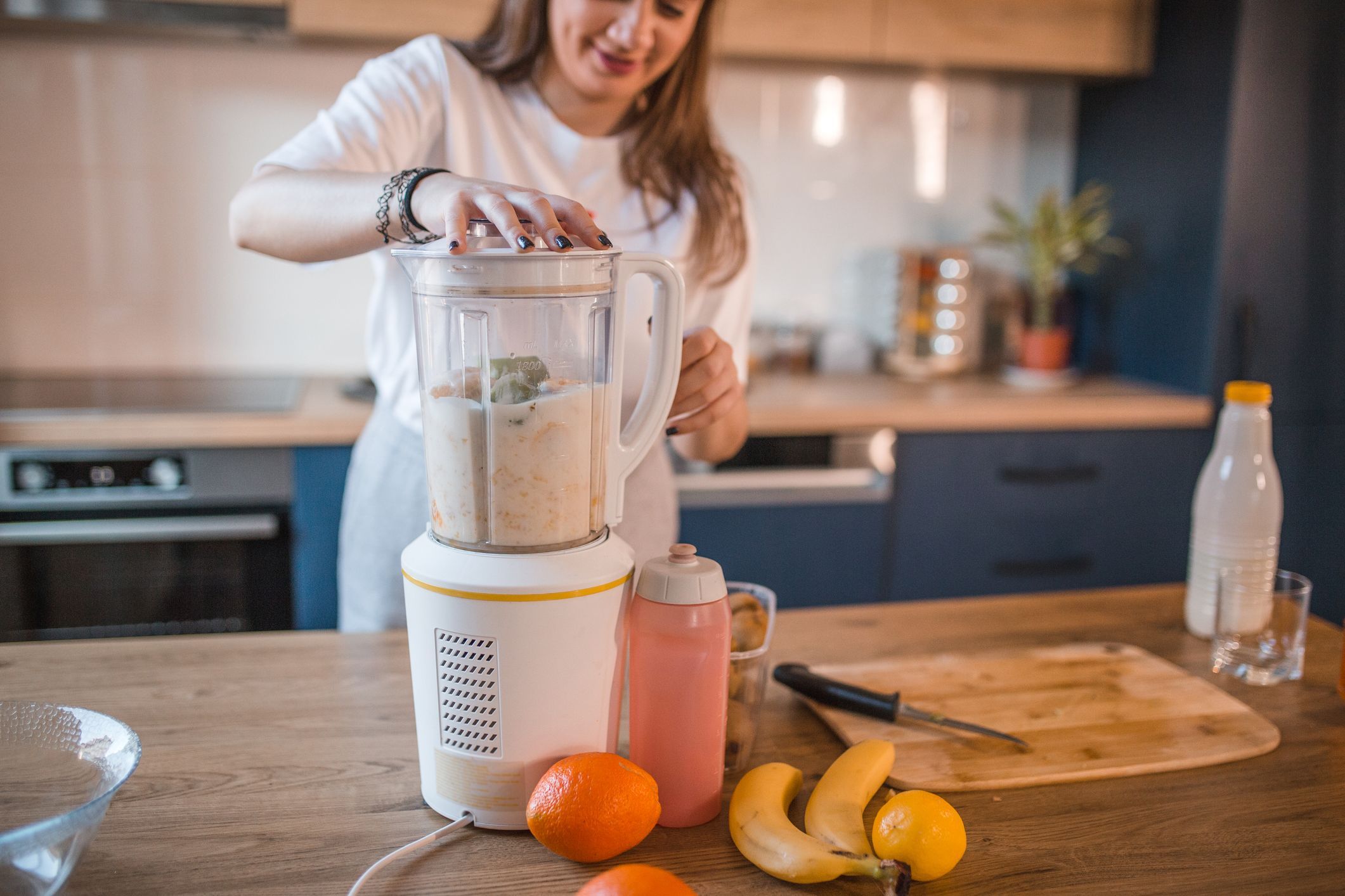Banana and almond butter smoothie