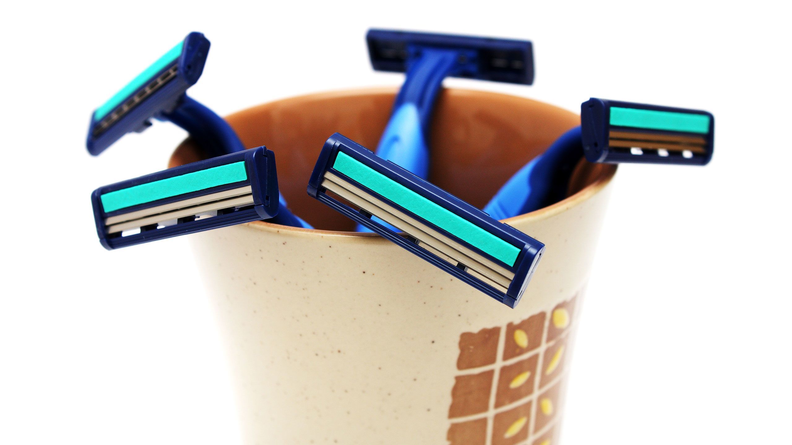 Make sure you dispose of razors when it’s time—and store them in a dry place