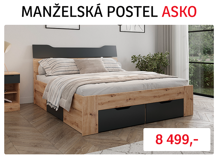 Manželská postel Asko