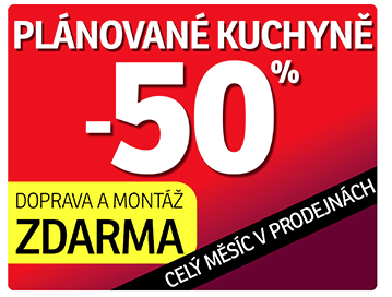 50 % Plánované kuchyně